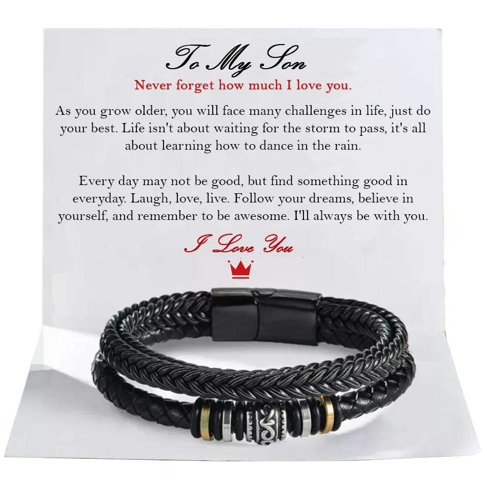 "To my Son" Bracelet with Meaningful Message