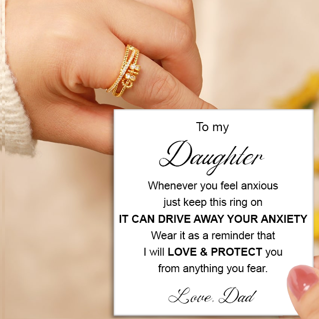 "To My Daughter" Fidget Ring with Meaningful Message