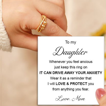 "To My Daughter" Fidget Ring with Meaningful Message