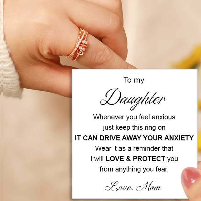 "To My Daughter" Fidget Ring with Meaningful Message