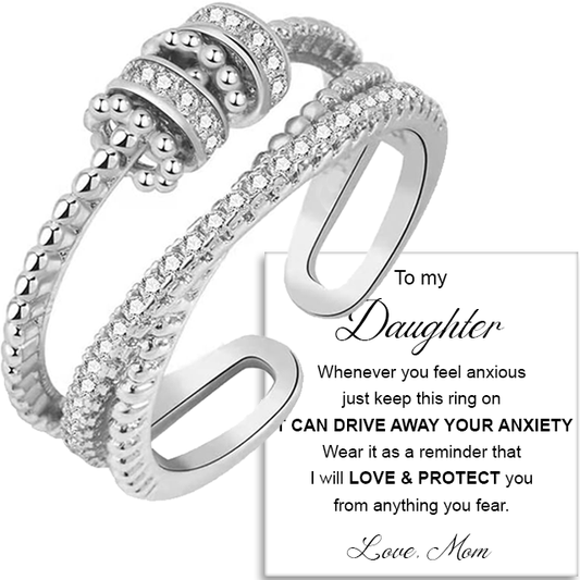 "To My Daughter" Fidget Ring with Meaningful Message