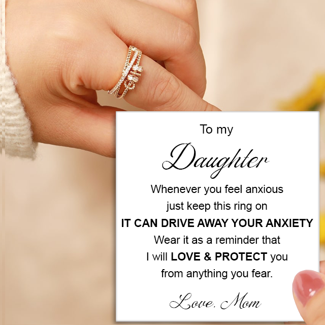 "To My Daughter" Fidget Ring with Meaningful Message