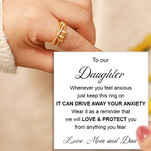 "To My Daughter" Fidget Ring with Meaningful Message