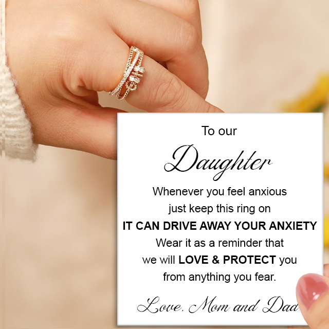 "To My Daughter" Fidget Ring with Meaningful Message