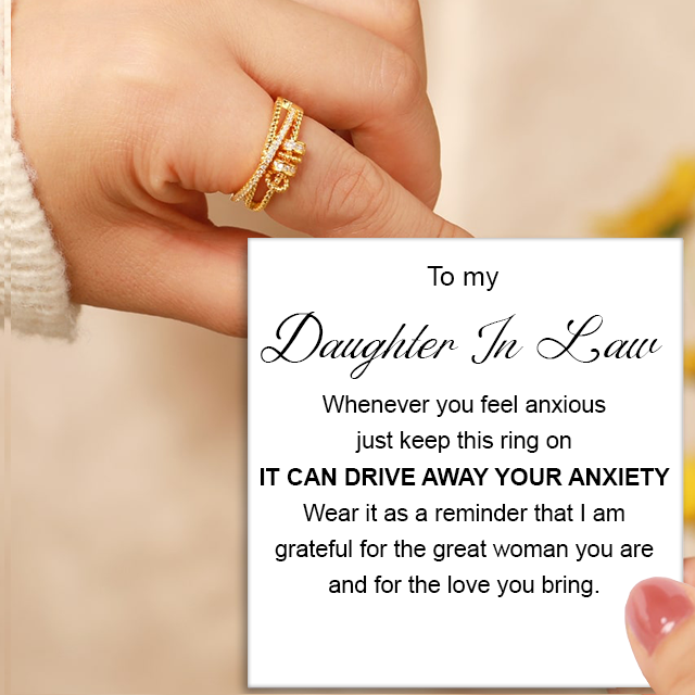 "To My Daughter-In-Law" Fidget Ring with Meaningful Message