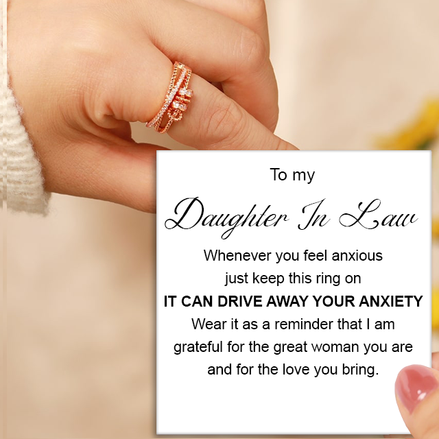 "To My Daughter-In-Law" Fidget Ring with Meaningful Message