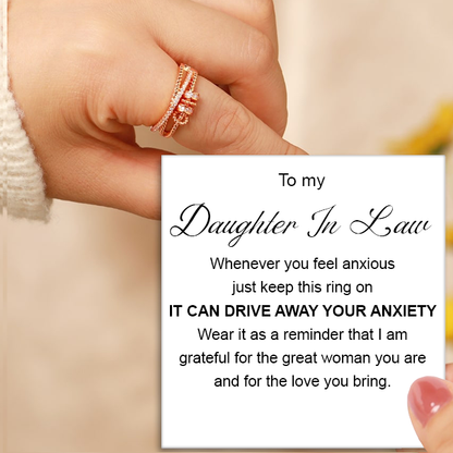 "To My Daughter-In-Law" Fidget Ring with Meaningful Message