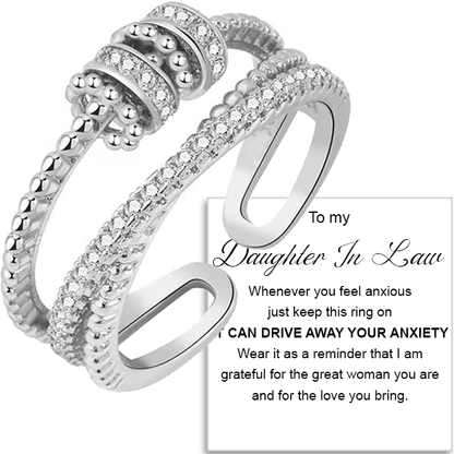 "To My Daughter-In-Law" Fidget Ring with Meaningful Message