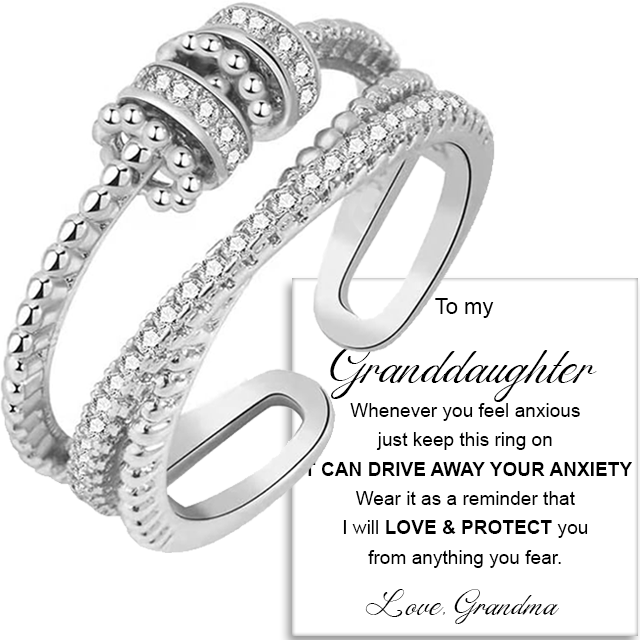 "To My Granddaughter" Fidget Ring with Meaningful Message