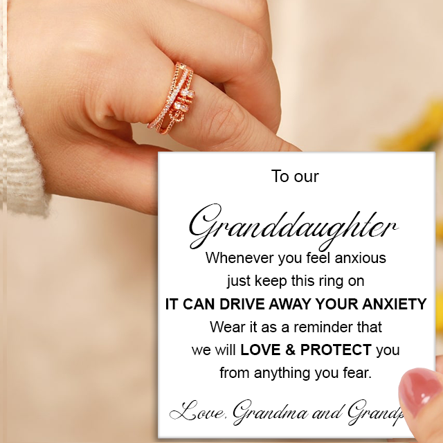 "To My Granddaughter" Fidget Ring with Meaningful Message