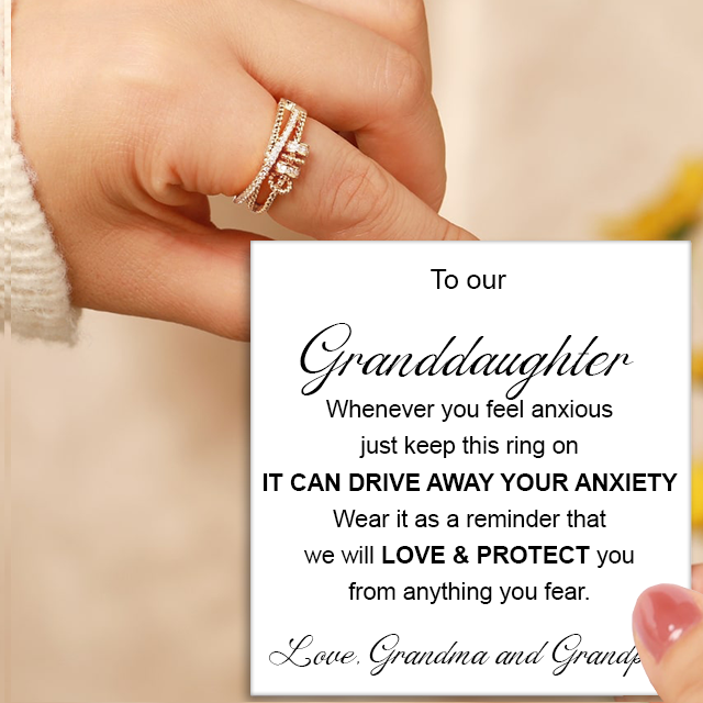 "To My Granddaughter" Fidget Ring with Meaningful Message