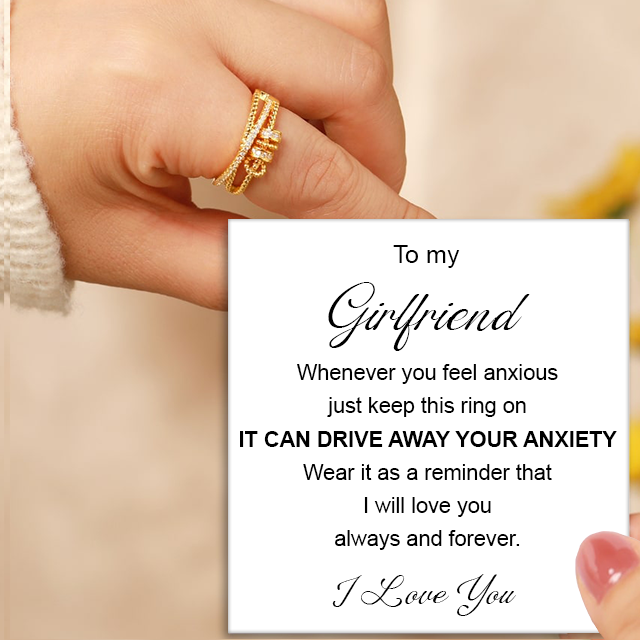 "To My Girlfriend" Fidget Ring with Meaningful Message