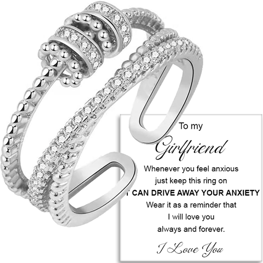 "To My Girlfriend" Fidget Ring with Meaningful Message