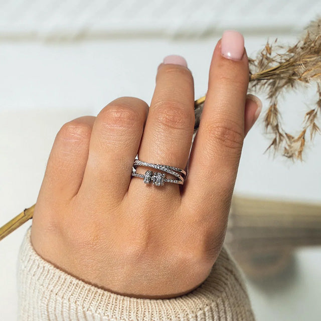 "To My Granddaughter" Fidget Ring with Meaningful Message