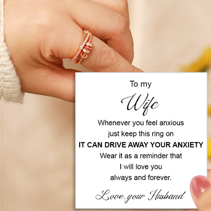 "To My Wife" Fidget Ring with Meaningful Message