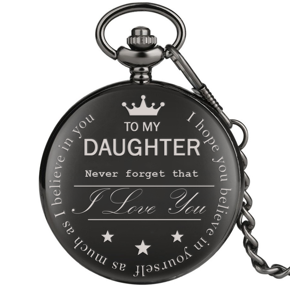 "To My Daughter" Pocket Watch with Engraved Message