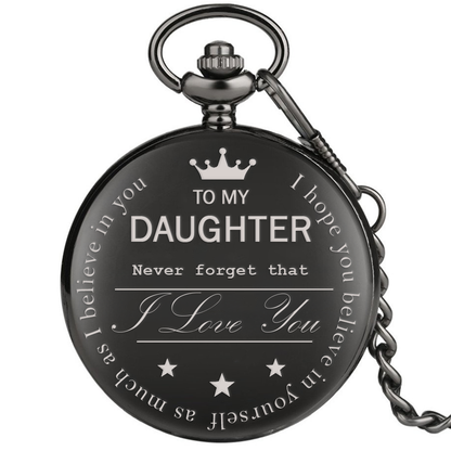 "To My Daughter" Pocket Watch with Engraved Message