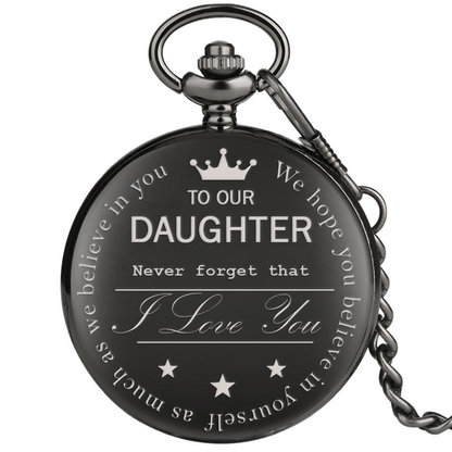 "To My Daughter" Pocket Watch with Engraved Message