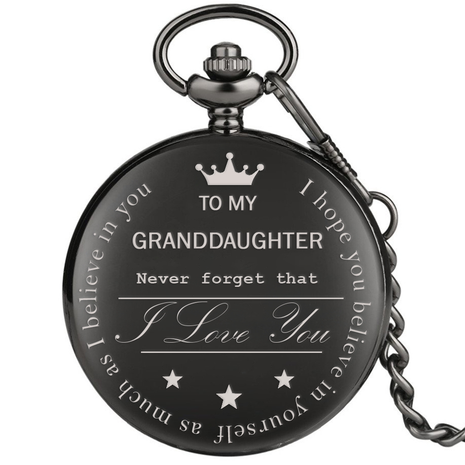 "To My Granddaughter" Pocket Watch with Engraved Message