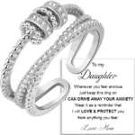 "To My Daughter" Fidget Ring with Meaningful Message