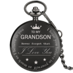 "To My Grandson" Pocket Watch with Engraved Message